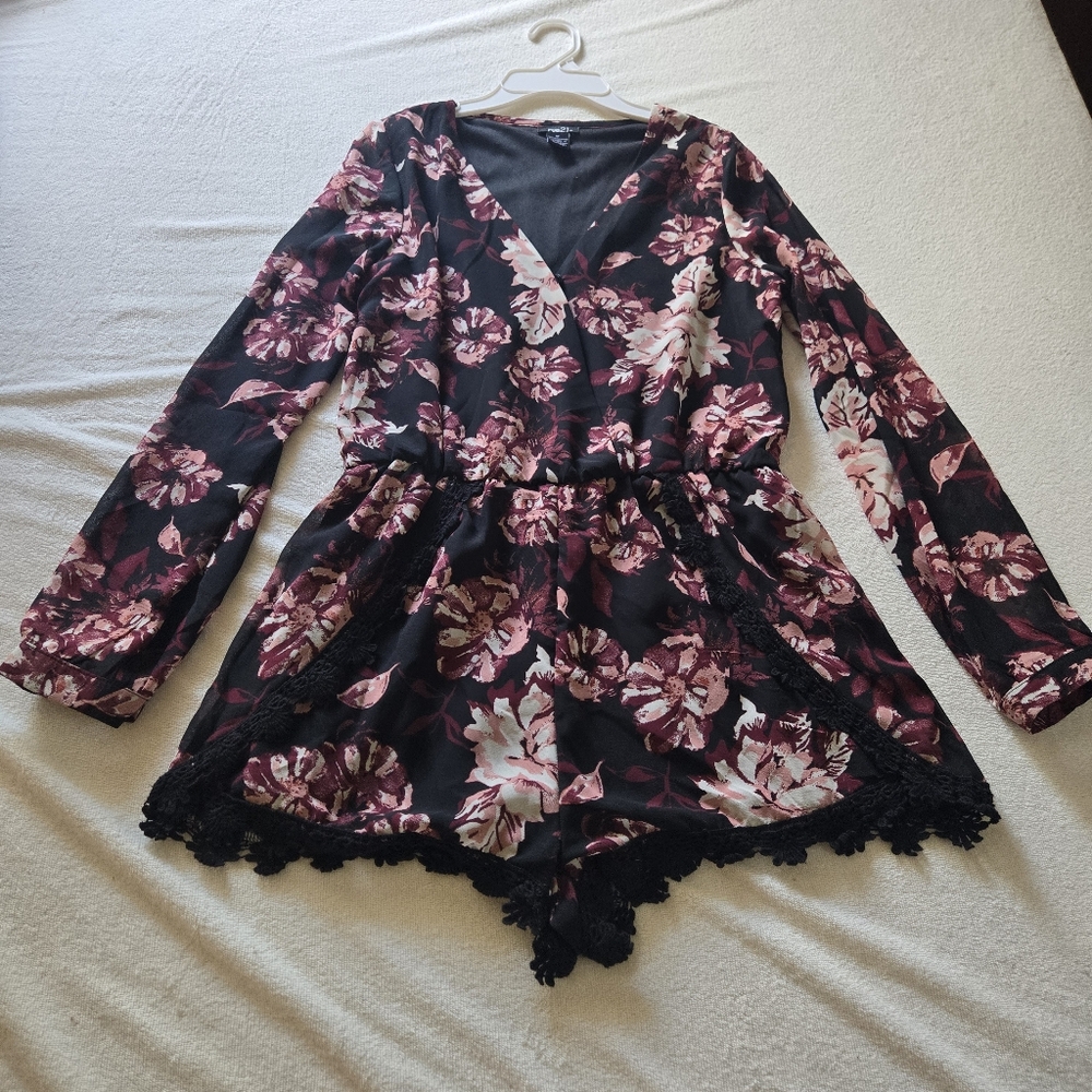 Rue21 Floral Embroidered Romper